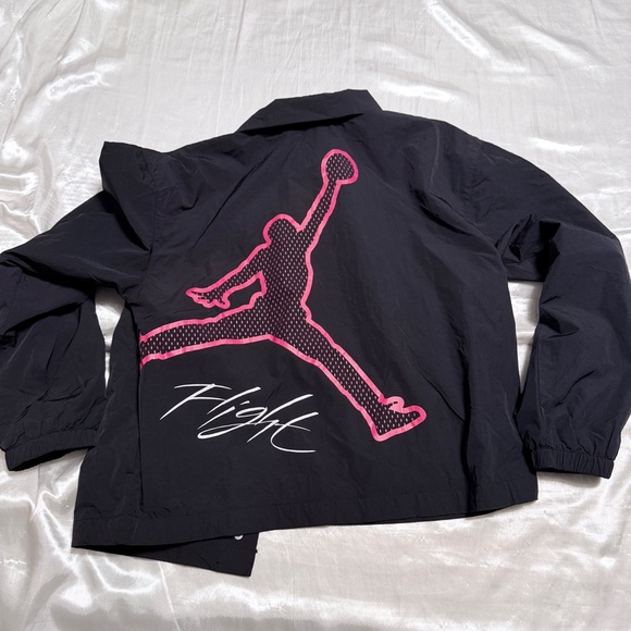 Air Jordan Black Jacket with Red Accents - Picture 1 of 7